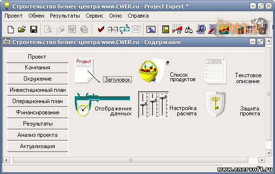 Готовый бизнес проект в project expert